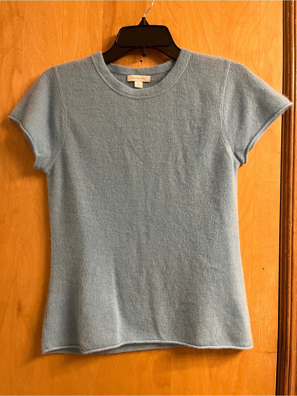 Cashmere Light Blue Short Sleeve Sweater